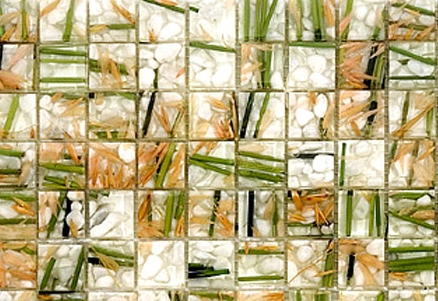 Плитка мозаика из забальзамированных злаков