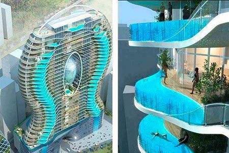 Aquaria Grande или Большой Аквариум - проект 2х жилых зданий в Мумбаи, Индия, от компании Wadhwa Group.