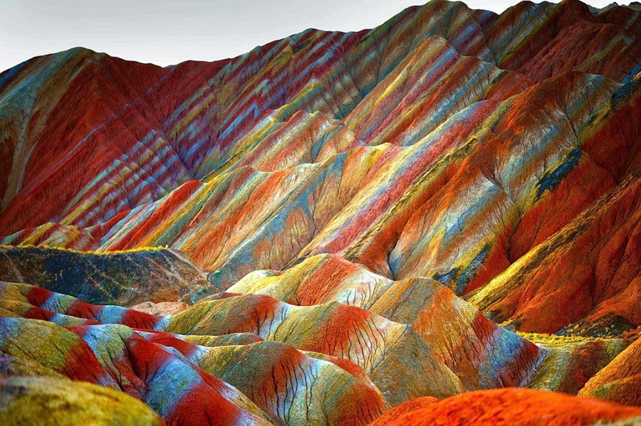 Цветные горы, Ландшафт Дэнксия, Китай