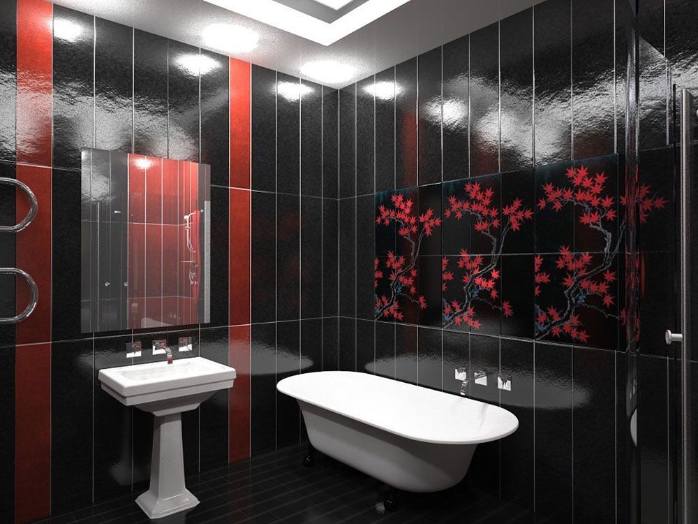 Ванная комната красный цвет