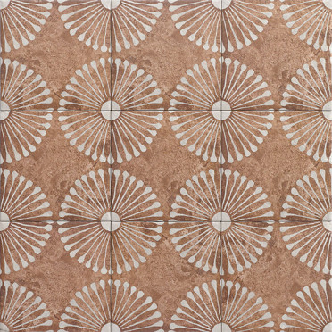 фото Керамогранит Carino Deco Naxos Matt 20x20  красный цвет, современный стиль от Mainzu (Испания)